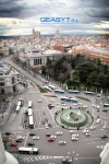 Palacio de Telecomunicaciones de Madrid - Ayuntamiento de Madrid - Vista de la Plaza de Cibeles y la Gran Vía desde la torre
